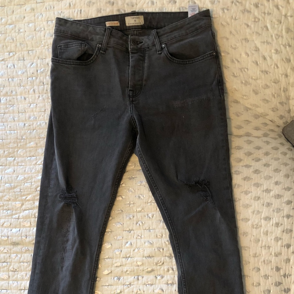 TOPMAN GRAY SKINNY JEANS